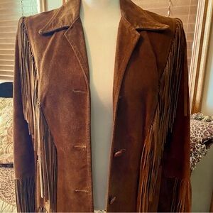 Vintage Leather Jacket with Tassels! ☮️ Where are the “Old Souls” out there??!